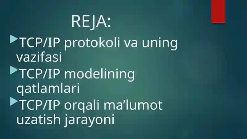 TCP/IP protokoli ishlash prinsipi 2