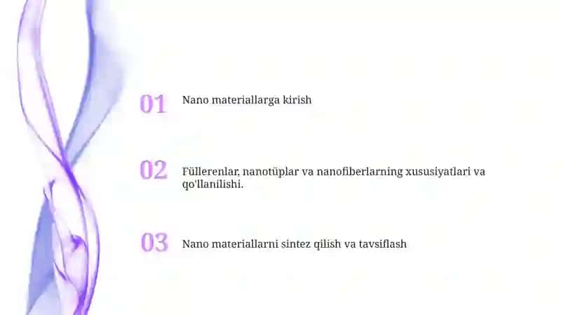 Fullerenlar. Nanotrubkalar va nanotolalar 2