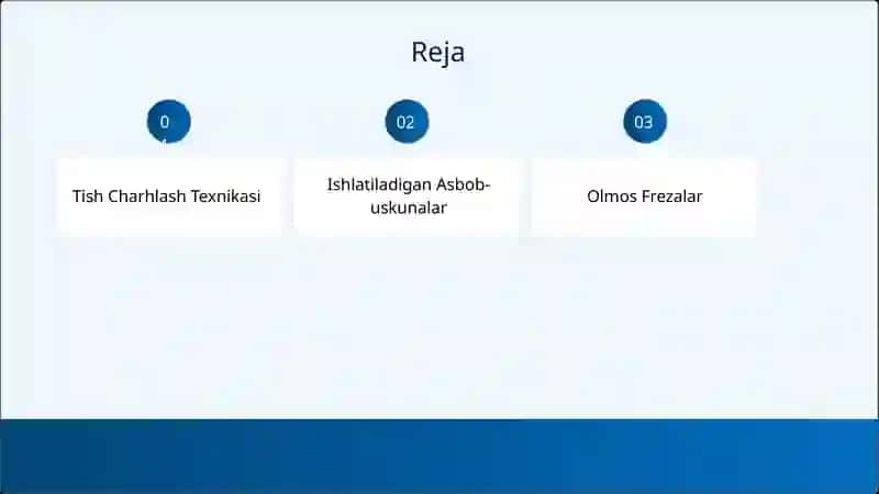 Tishlarning qattiq to‘qimalarini charхlash usuli (tехnikasi). Tishlarni charхlash paytida ishlatiladigan asboblar, olmos va boshqa charхlash vositalari to‘plami 2