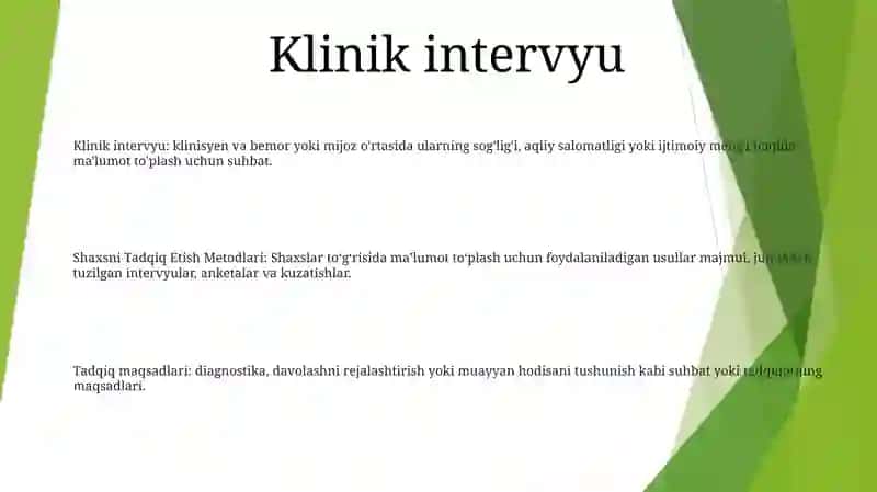 Shaxsni Tadqiq Etish Metodlari 2