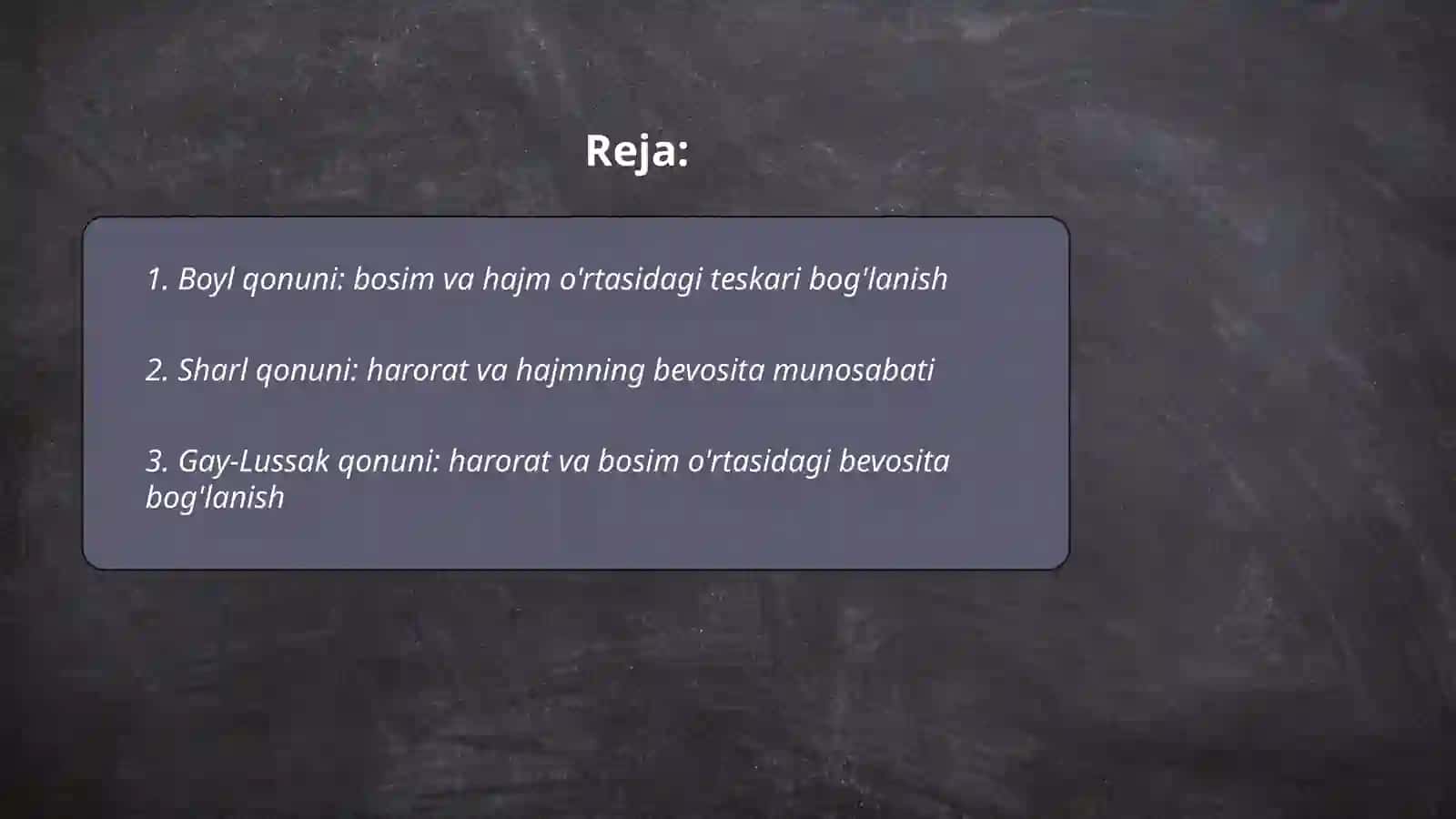 Ideal gaz qonunlari va ularning qo'llanilishi 2