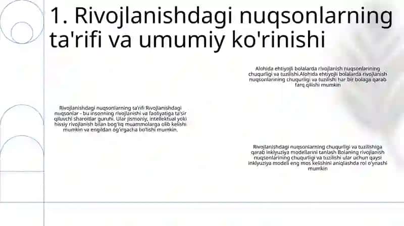 Alohida Yordamga Muhtoj Bolalarda Rivojlanishidagi Nuqsonining Chiqurligi Va Tuzilishiga Qarab Inklyuziya Modellarini Tanlash 2