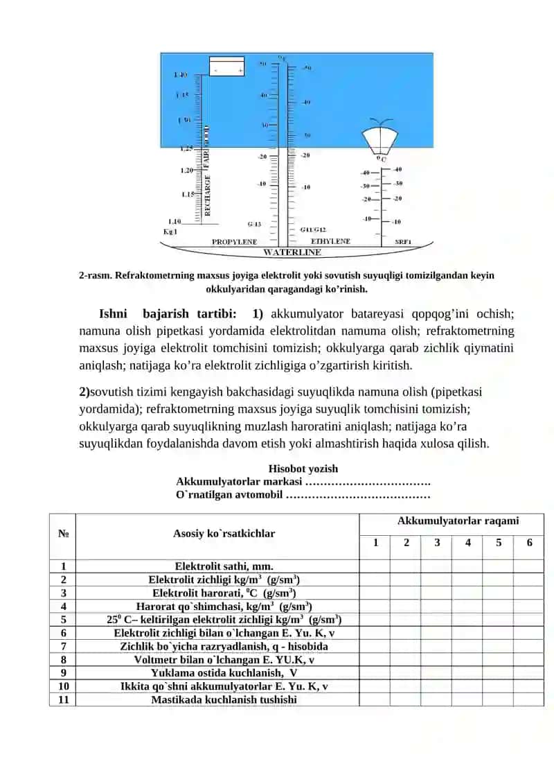 5-6-tajriba ishi. Akkumulyatorlar batareyasi holatini aniqlash 2