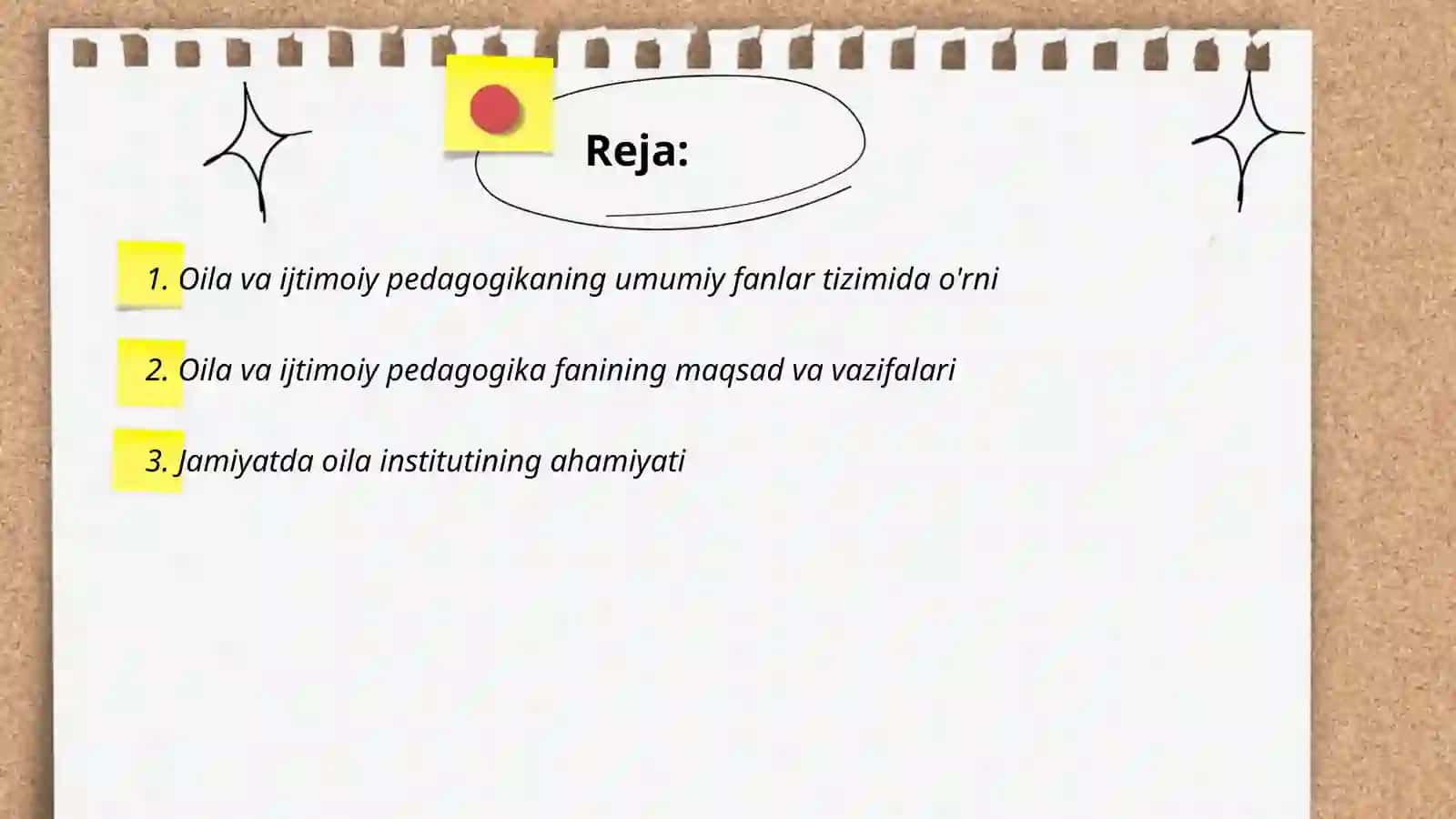 Oil va ijtimoiy pedagogika fanining umumiy fanlar tizimida tutgan o'rni 2