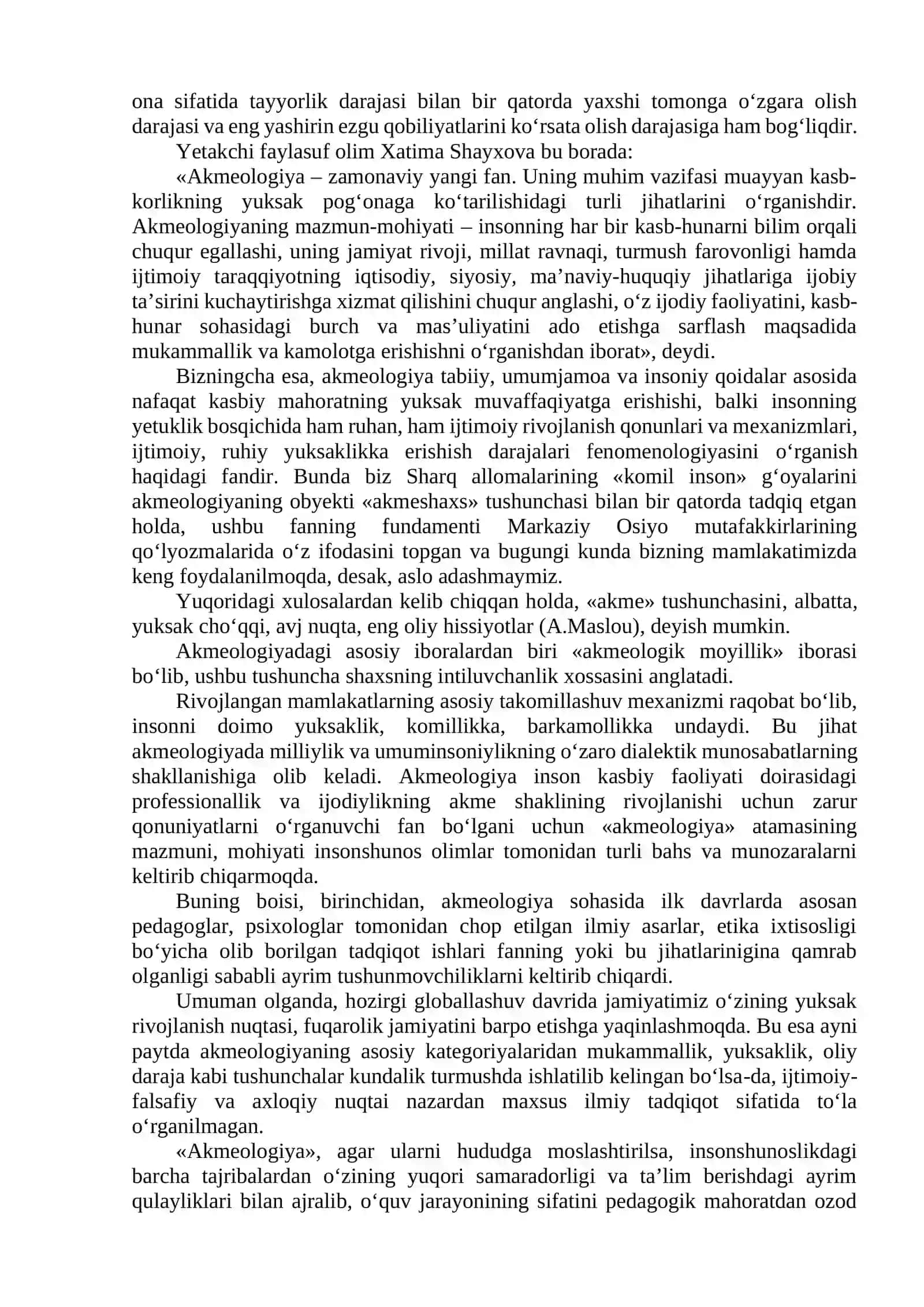 PEDAGOGIK AKMEOLOGIYA FANI DOIRASIDAGI TADQIQOTLAR 2