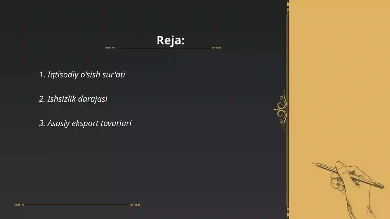 Oʼzbekiston va AQShning umumiy iqtisodiy taqqoslanishi 2