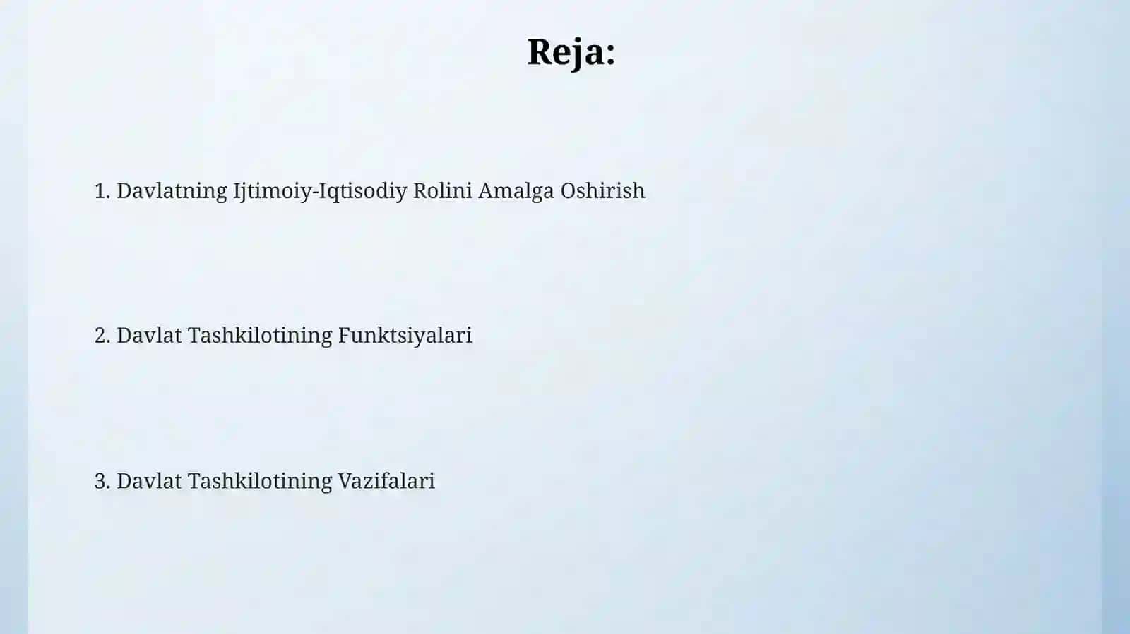 Davlatning tashkiloti sifatida funksiyalari va vazifalari 2