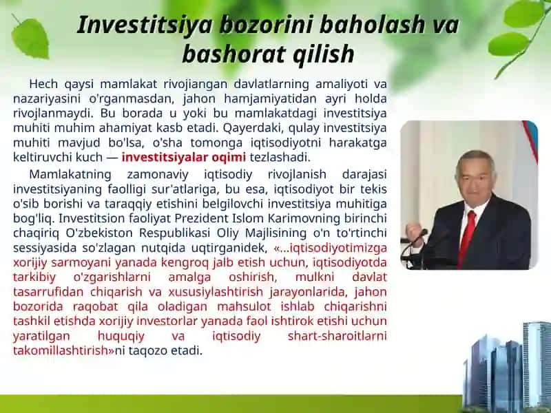 Investitsiyabozorningtarkibivaundagioperatsiyalarnirivojlantirishyo’llari 2