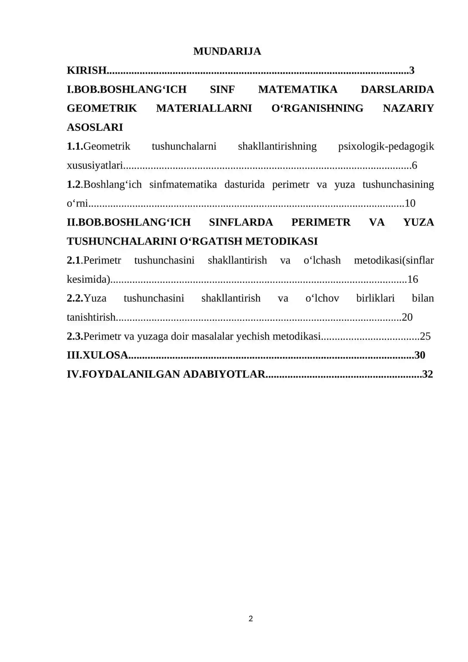 Boshlang‘ich sinflarda perimetr va yuza tushunchalarini shaklllantirish metodikasi 2