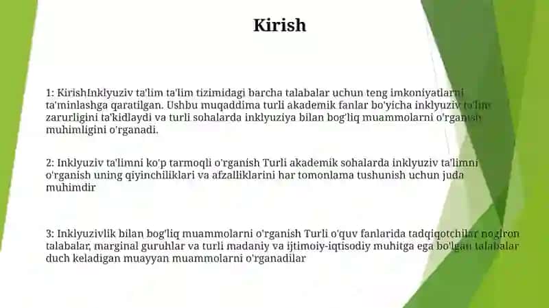 Turli Yo‘Nalishdagi Ilmiy Tadqiqotlarda Inklyuziv Ta’Lim Muammolarini O‘Rganish 2