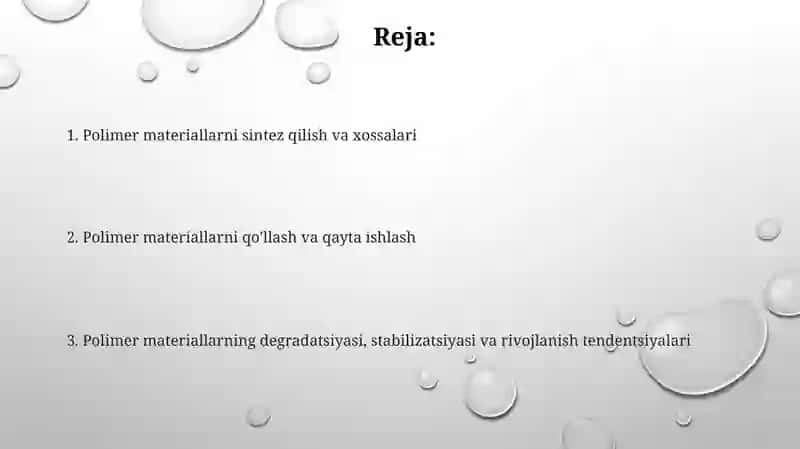 PINO PLIMER MATERYALLARNING TAYYORLANISHI VA QOLLANILISHI 2