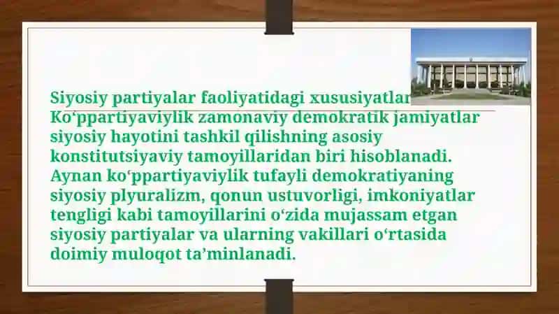 O‘ZBEKISTONDA AMALGA OSHIRILGAN SIYOSIY ISLOHOTLAR. 2