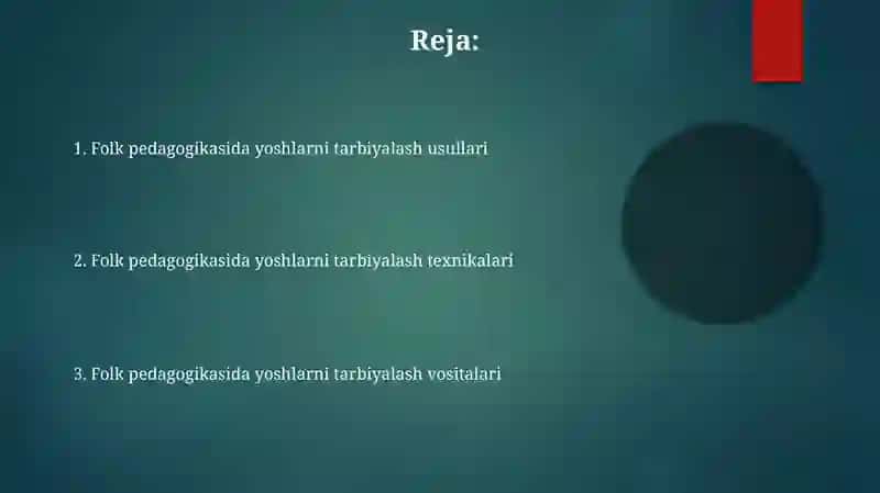 Xalq pedagogikasida yoshlarni tarbiyalashda metod usul va vositalari 2