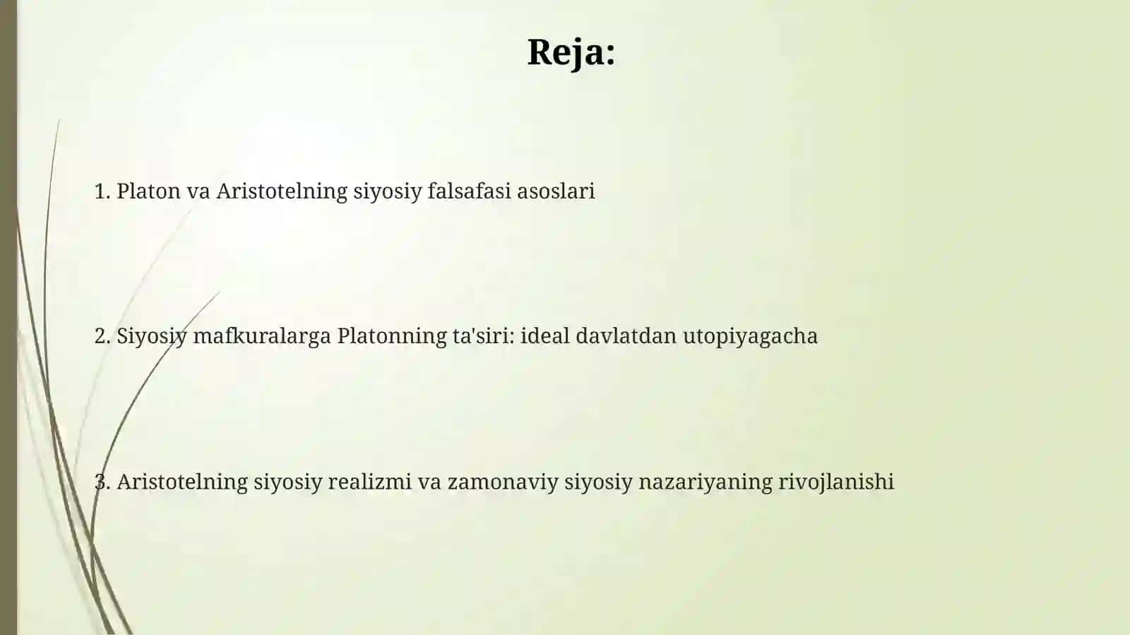 Siyosiy mafkuralar rivojida Platon va Aristoteltal’imotining ahamiyati 2