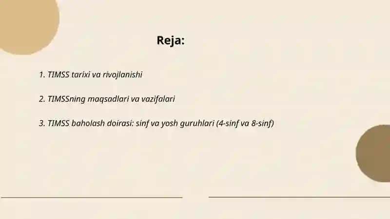 TIMSS xalqaro baholash tizimi 2