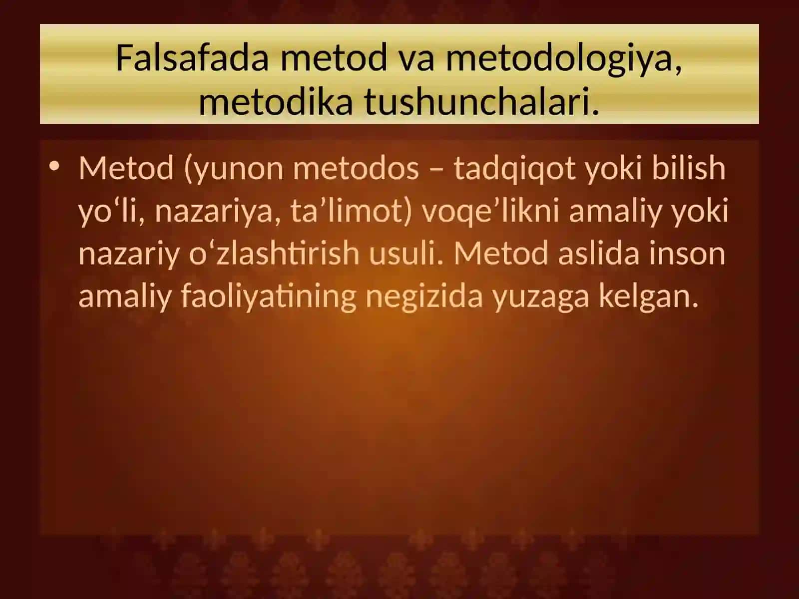 Rivojlanish falsafasi 2