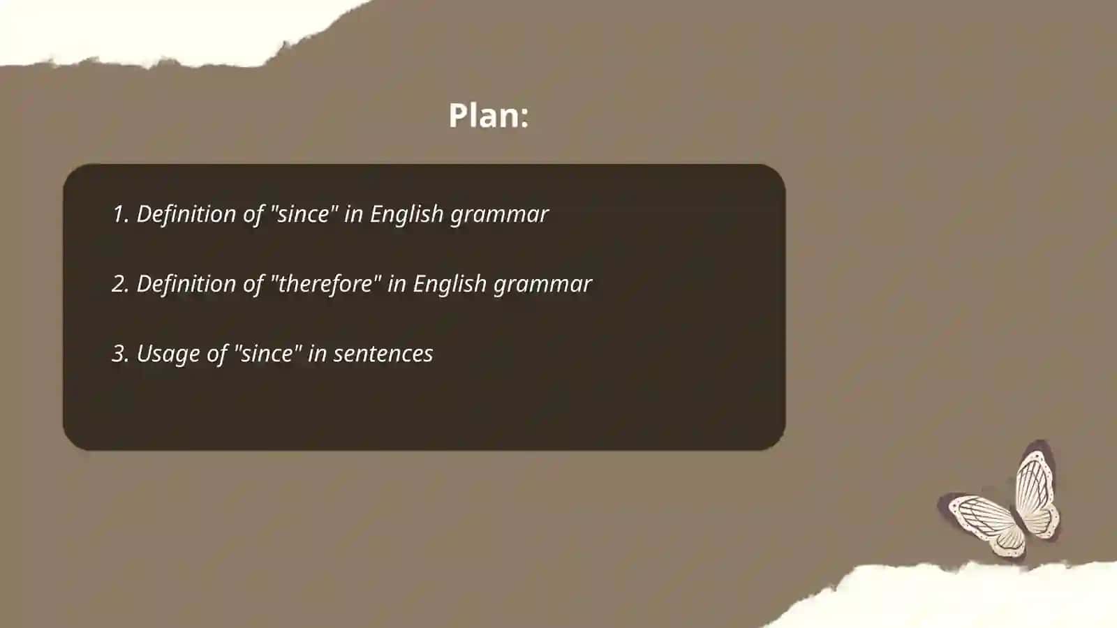 Difference between since and therefore 2