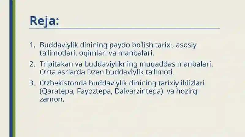 Buddaviylikdinining Paydobo‘l Ish Tarixi 2