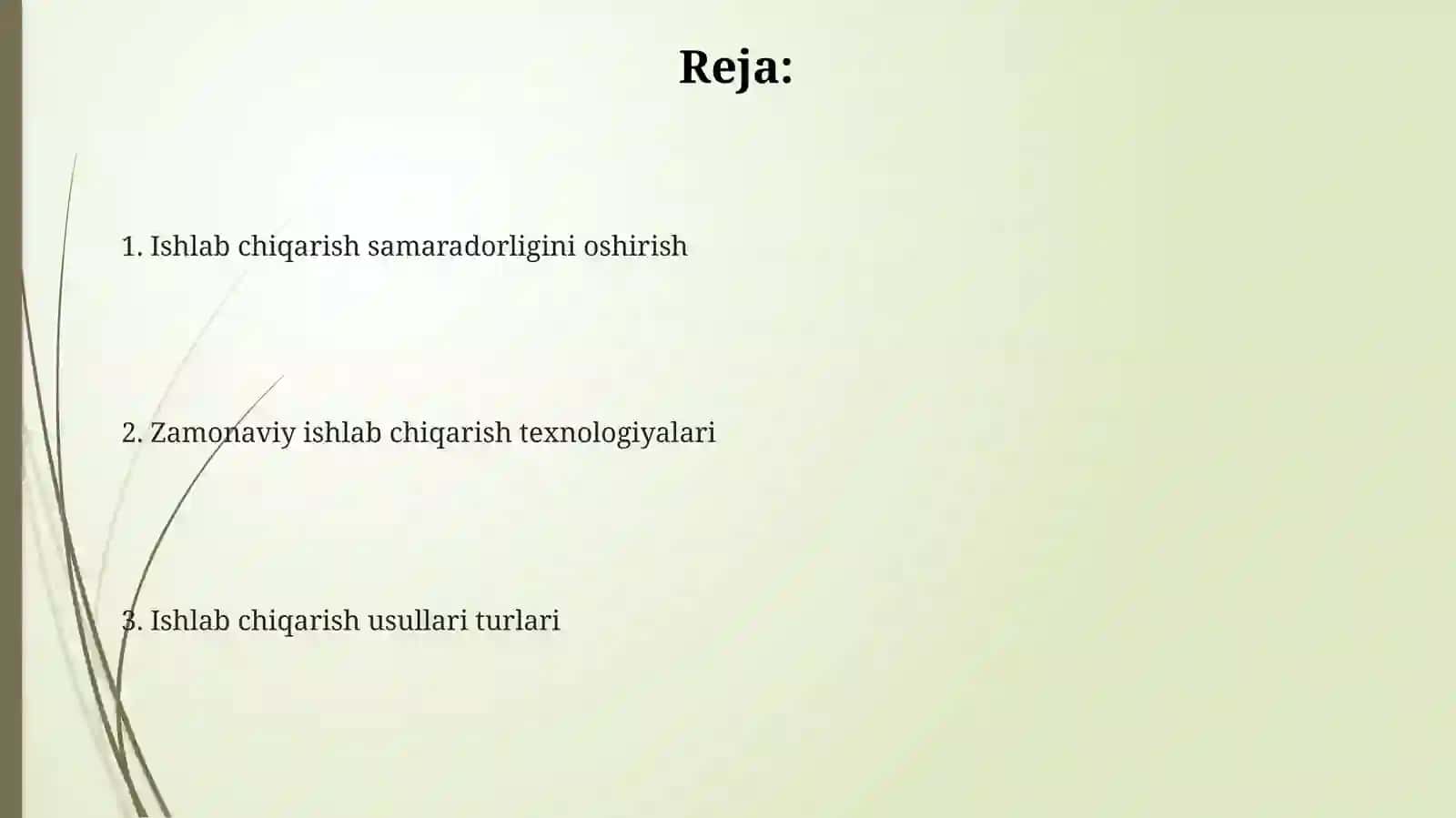 Produtsentlar yaratish usuli 2