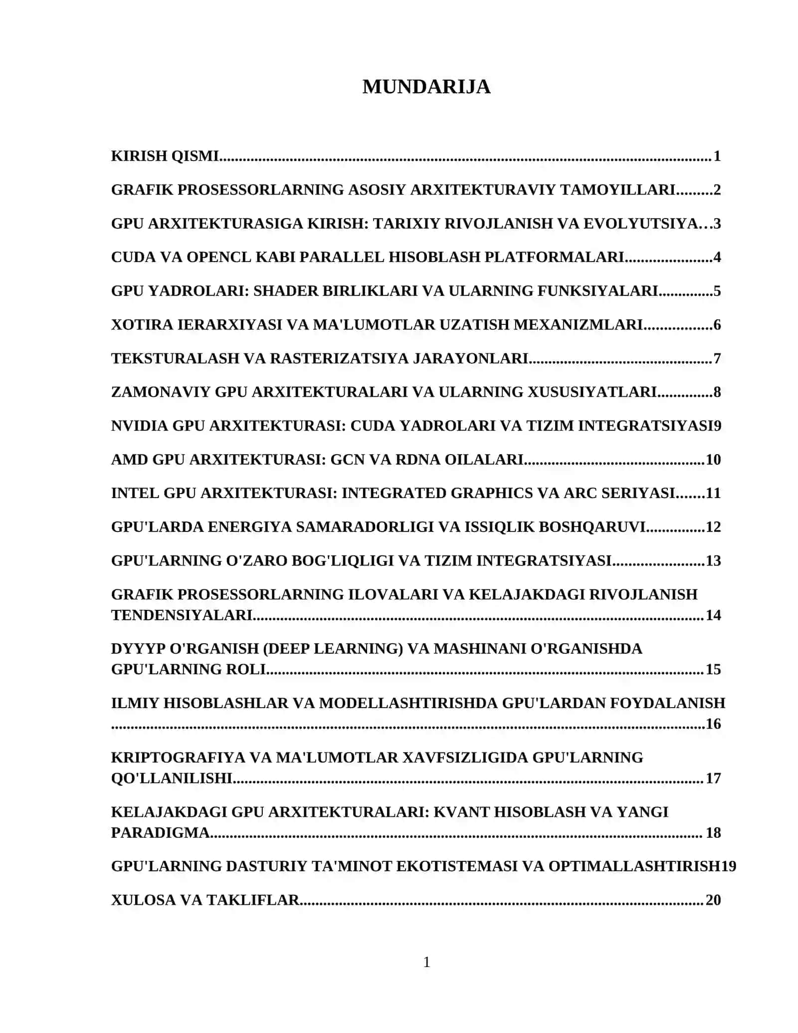 Grafik prosessorlarning arxitekturasi 2