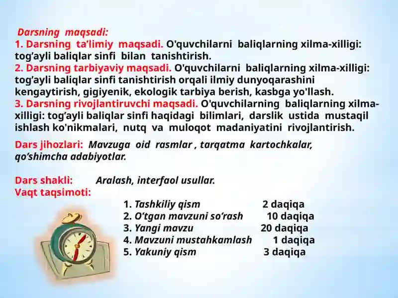 Baliqlarning xilma-xilligi: tog'aylibaliqlar sinfi 2