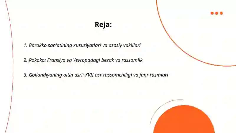 XVII-XVIII asrlarda jahon sanʼati 2