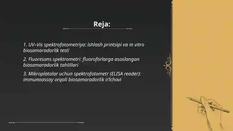 "In vitro" usulida dorilarning biosamaradorligini o‘rganishda ishlatiladigan instrumental asboblar va ularni ishlash mexanizmi 2