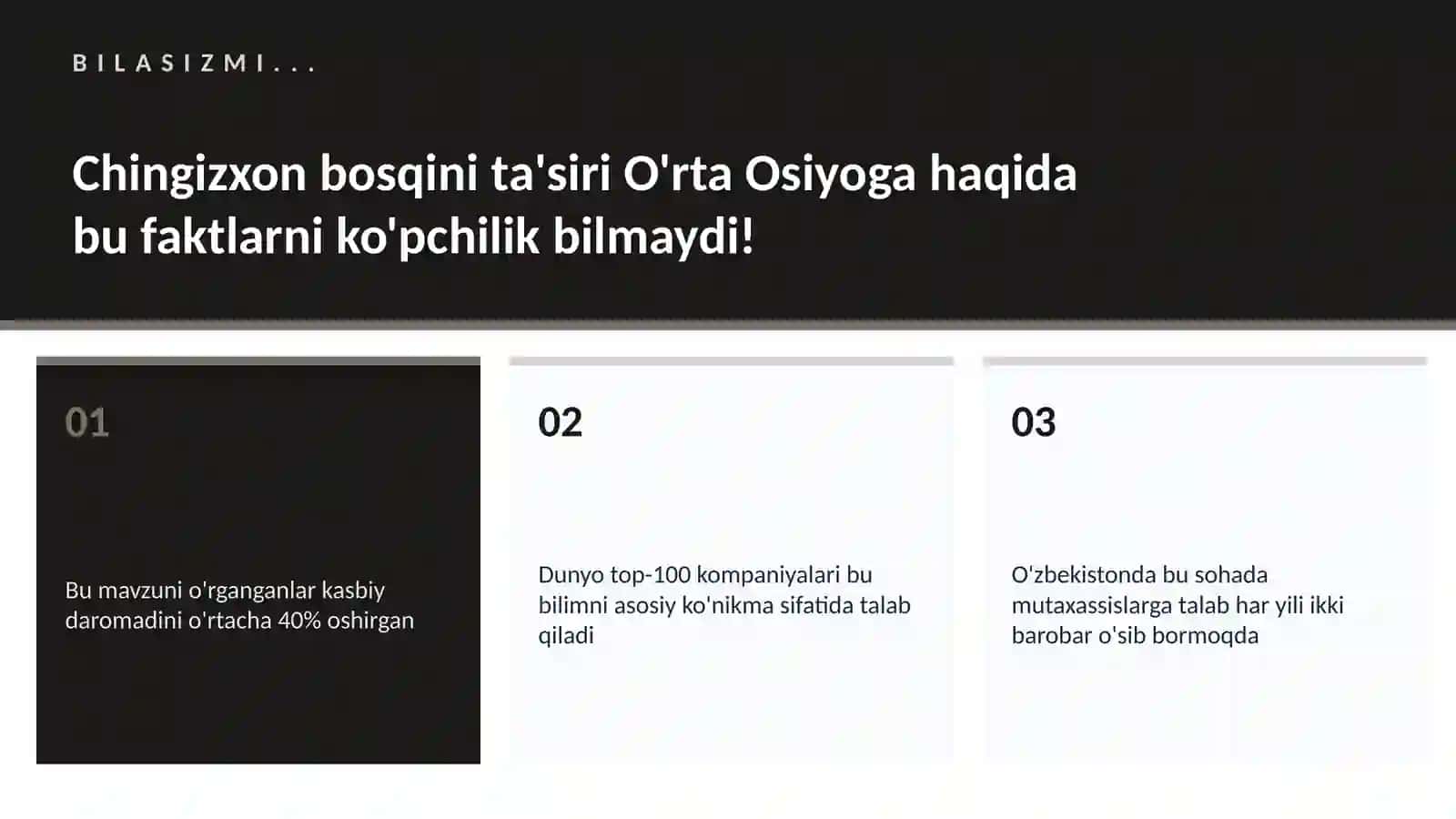 Chingizxon bosqini ta'siri O'rta Osiyoga 2