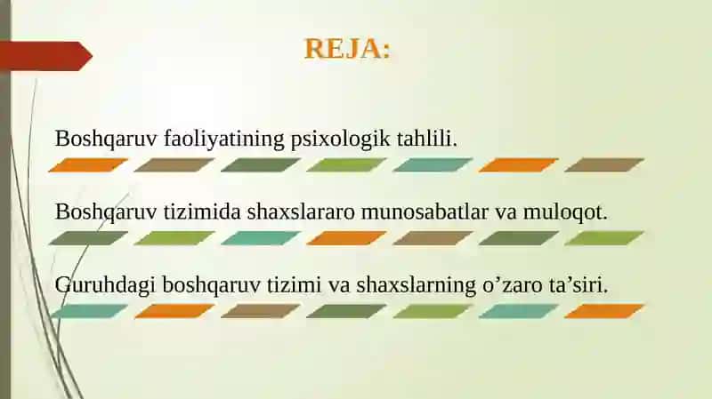 Boshqaruv faoliyatining psixologik tahlili 2