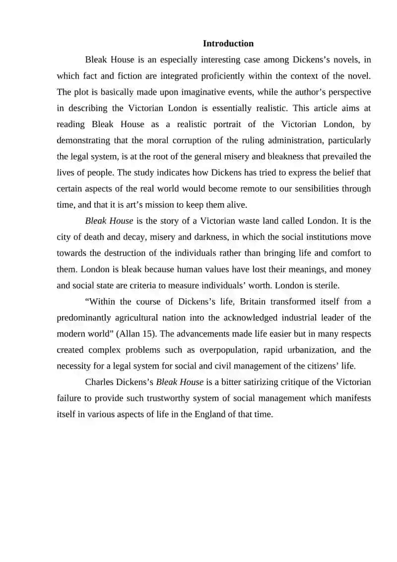 SOCIAL PROBLEMS OF CHARLES DICKENS' NOVEL BLEAK HOUSE 2