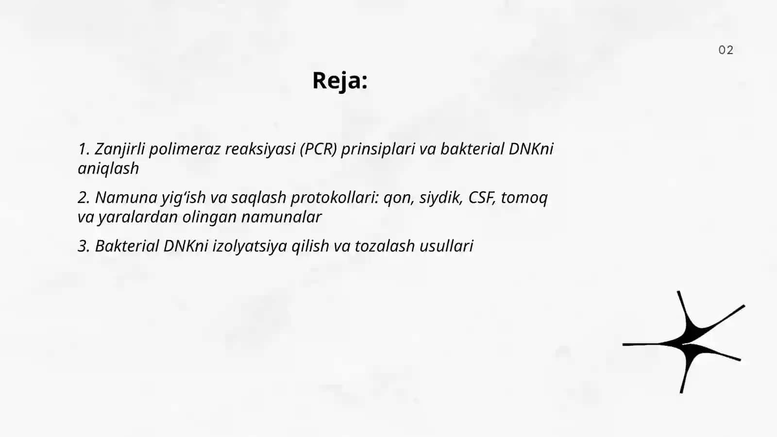 Zanjirli polimeraz reaksiyasi (PCR) orqali bakterial infeksiyalarni aniqlash 2