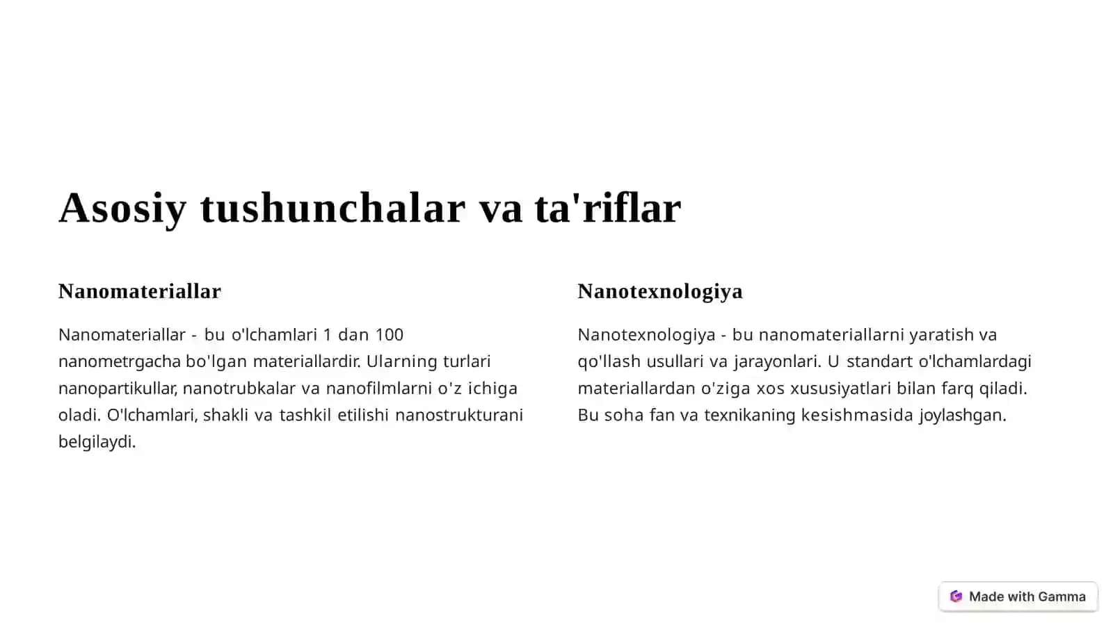 Nanotexnologiya asosida olingan materiallar xossalarini organish 2