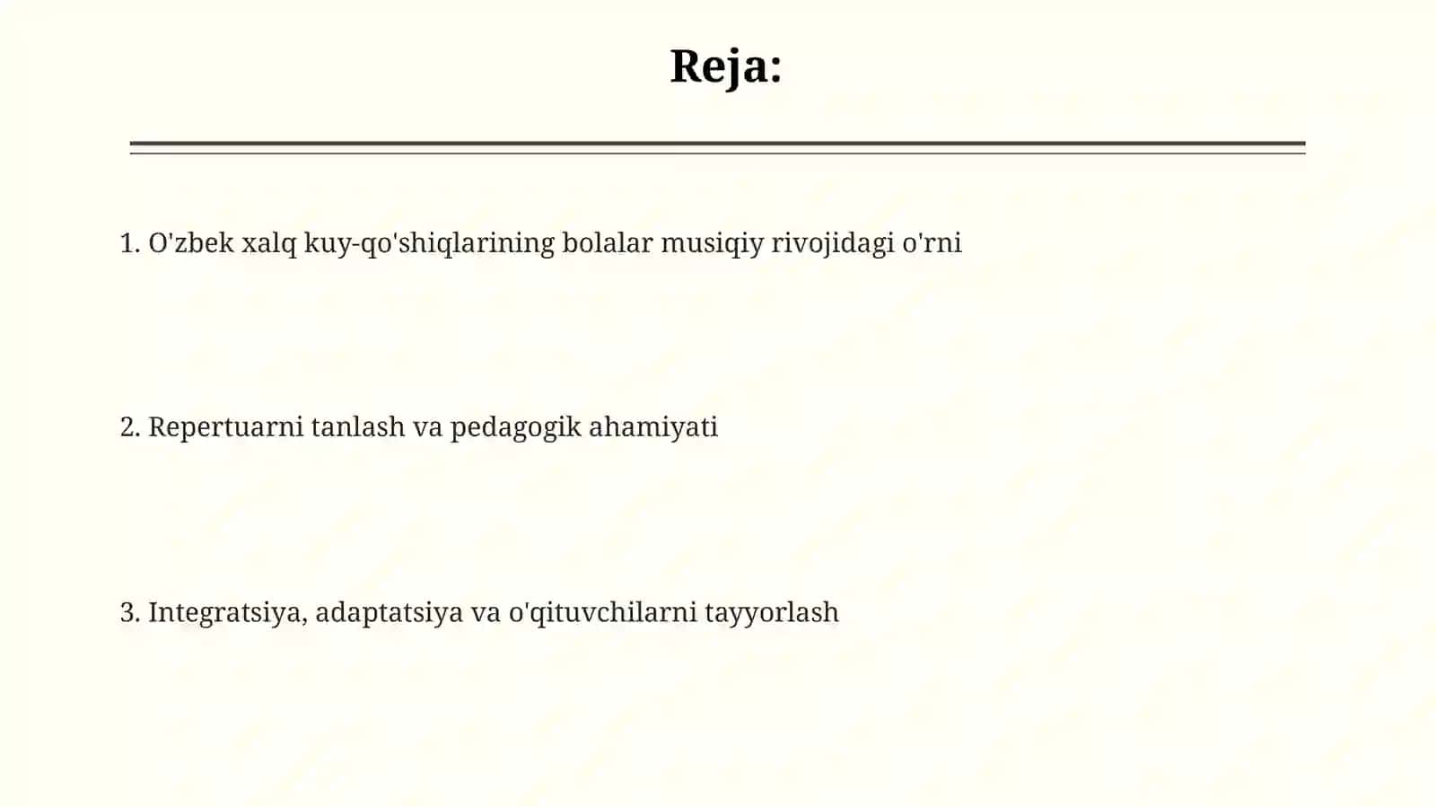 Oʻzbekiston xalq kuylarining bolalar musiqiytaʼlimidagiahamiyati 2