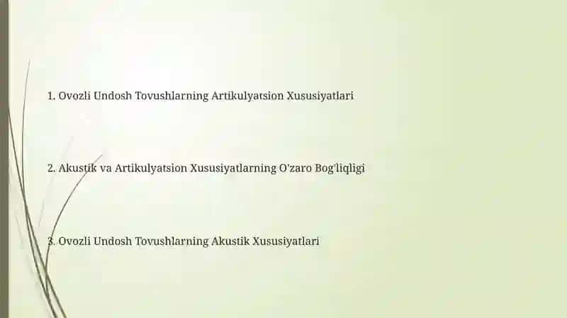 Undosh tovushlarning akustik va artikulyatsion xususiyatlari 2