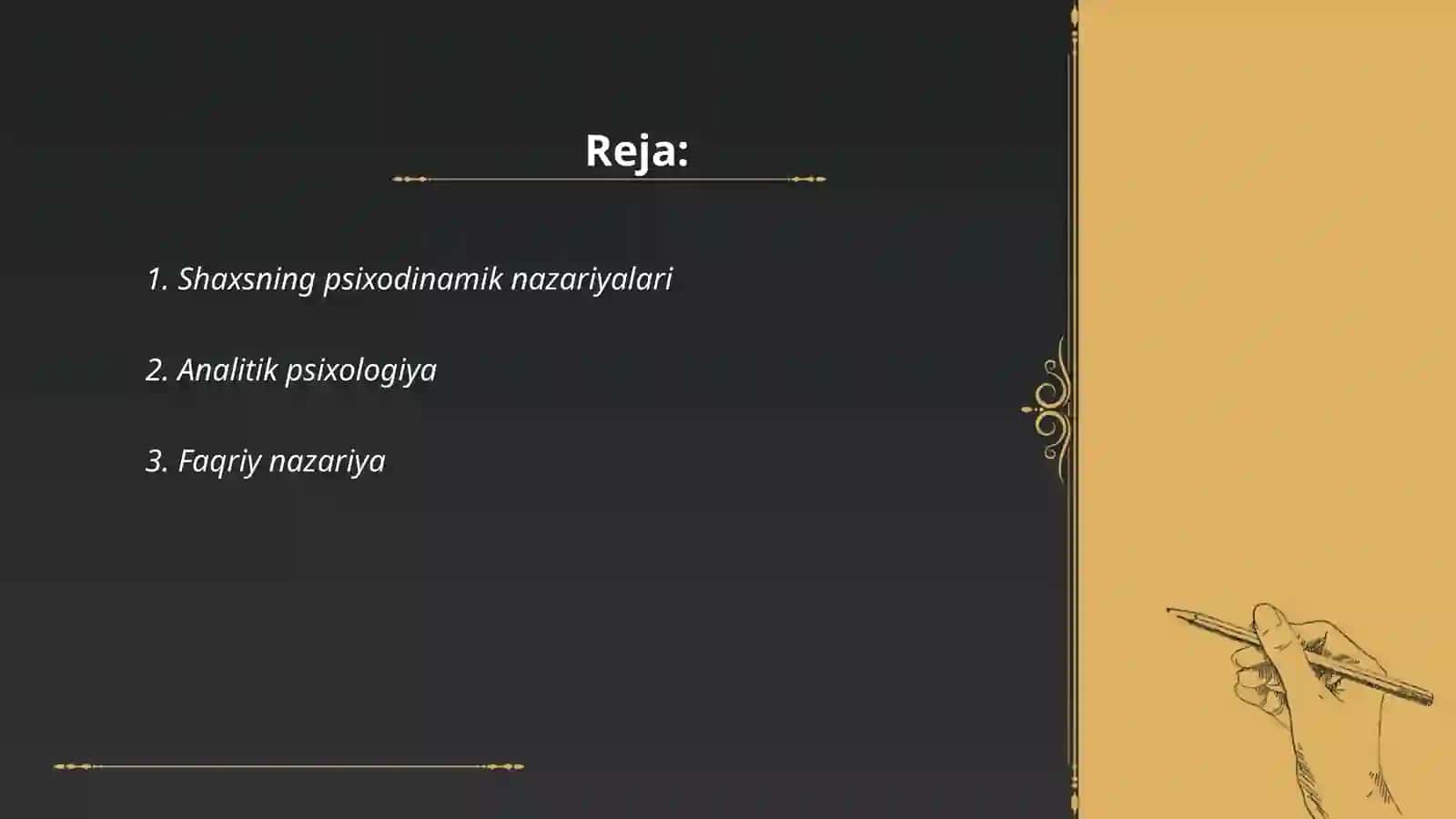 Shaxsning psixodinamik nazariyalari 2