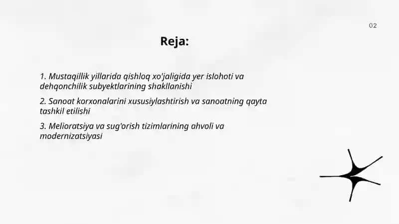 Mustaqillik yillarida qishloq xo'jaligi va sanoat 2