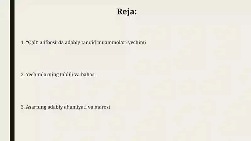 Bahodir Karimovning "Ruhiyat alifbosi" asarida adabiyotshuhunoslik muammolarininng yechimi 2