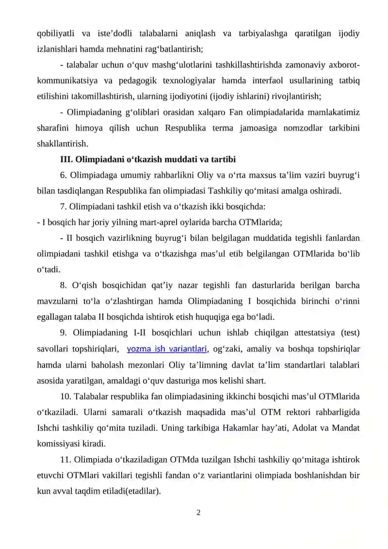 Iqtidorli talabalarni turli xil tanlovlarda ishtiroki 2