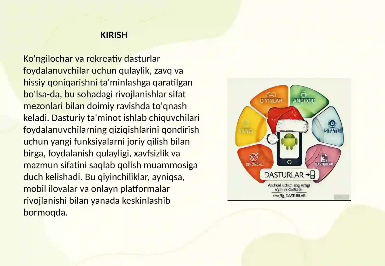 Ko'ngilochar, rekreativ dasturlarda manfaat va sifat mezonlarining to'qnashuvi 2
