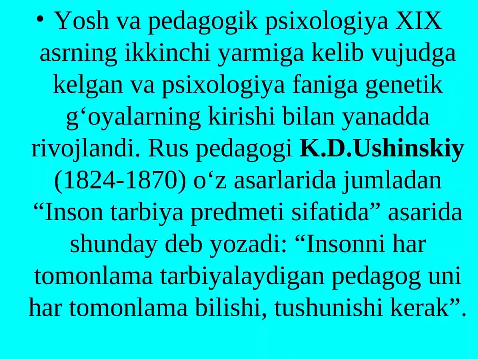 Yosh va pedagogik psixologiya fanining predmeti, vazifalari va tadqiqot metodlari 2