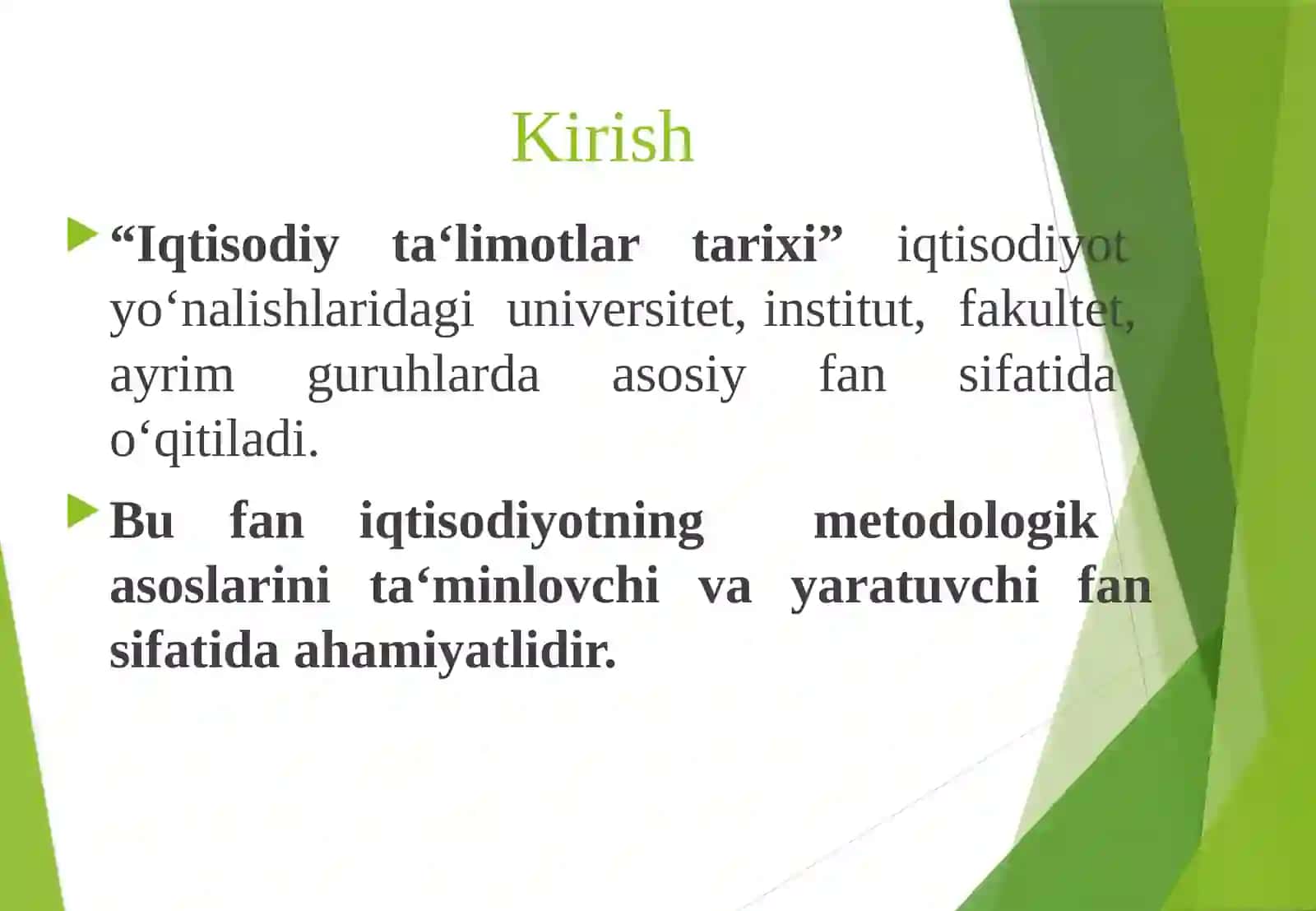Iqtisodiy ta’limotlar tarixi fanining predmeti va o‘rganish usuli 2