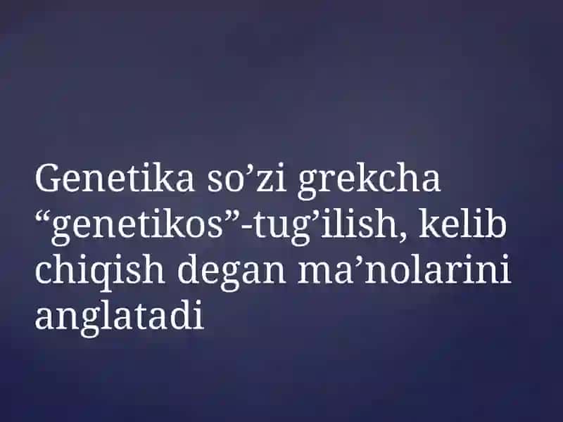 Mendel qonunlari 2