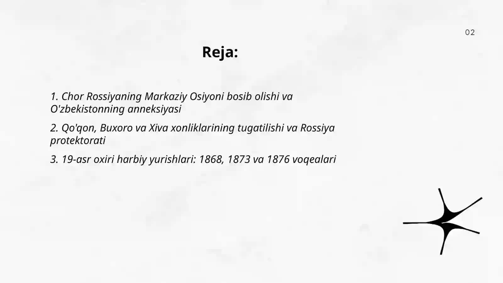 O'zbekiston eng yangi tarixi va Chor Rossiya davridagi O'zbekiston holati 2