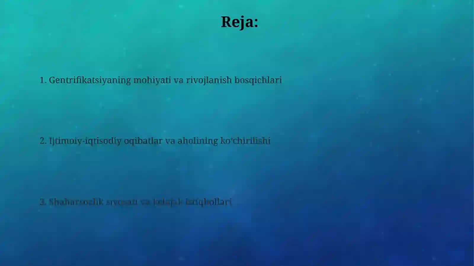Genterfikatsiya bosqichlari 2