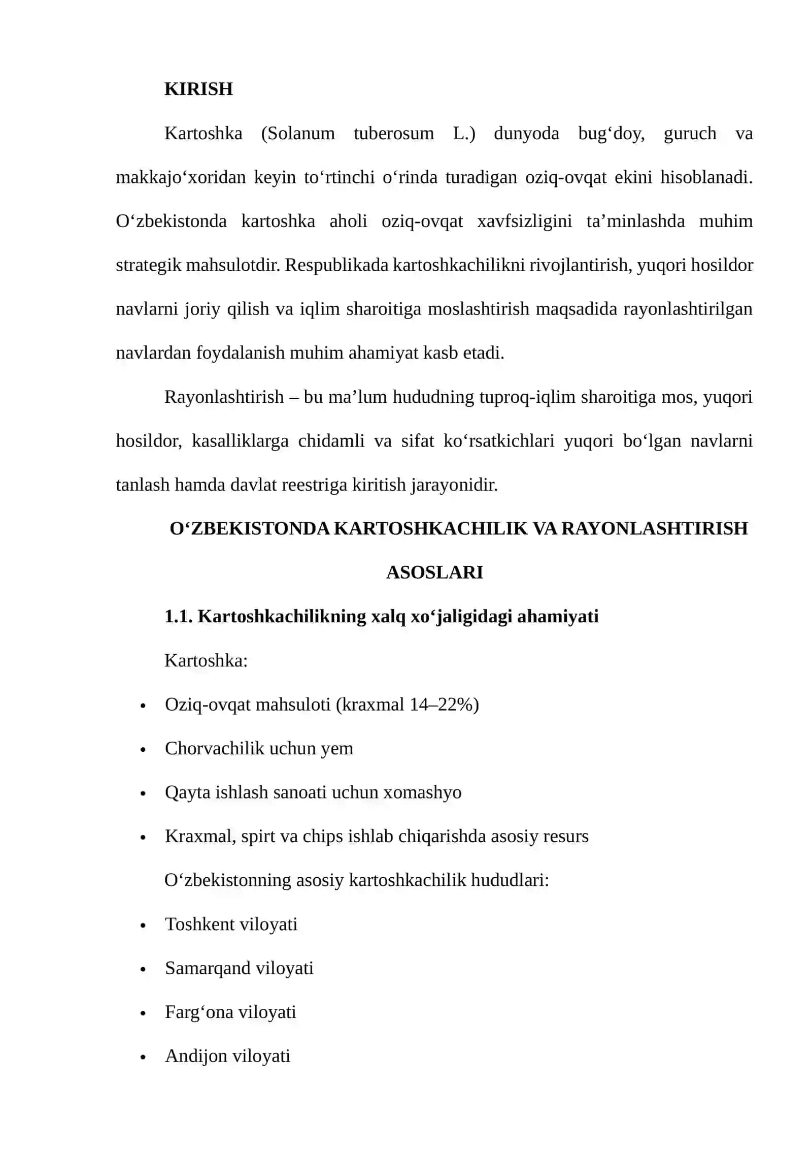 O‘zbekistonda Rayonlashtirilgan Kartoshka Navlarini Yetishtirish Texnologiyasi 2