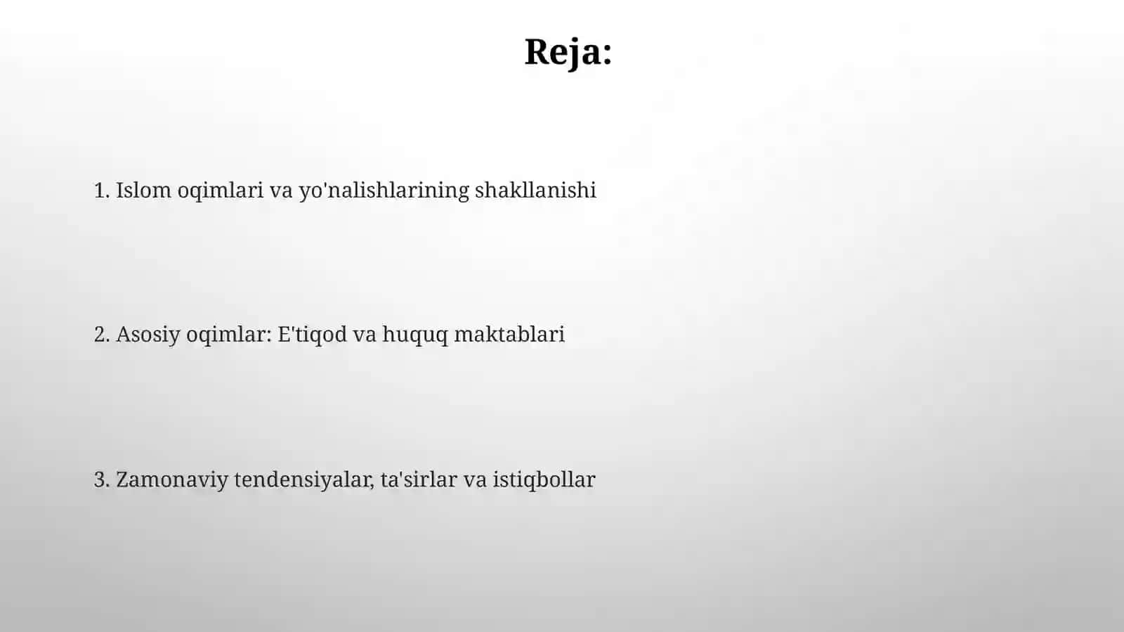 Islom dini oqimlari va yonalishlarining paydo bolishi 2