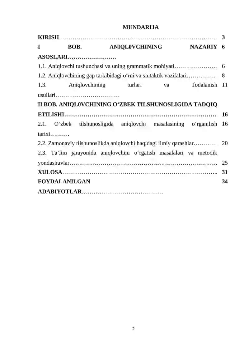Oʻzbek tilini oʻqitish metodikasi 2