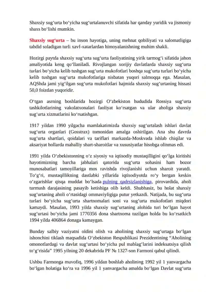 Shaxsiy sug‘urta 2