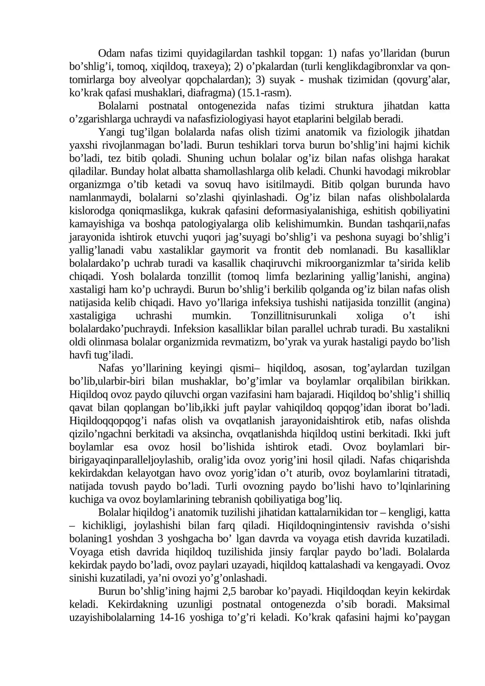 9-mavzu. Nafas va uning yoshga oid xususiyatlari 2