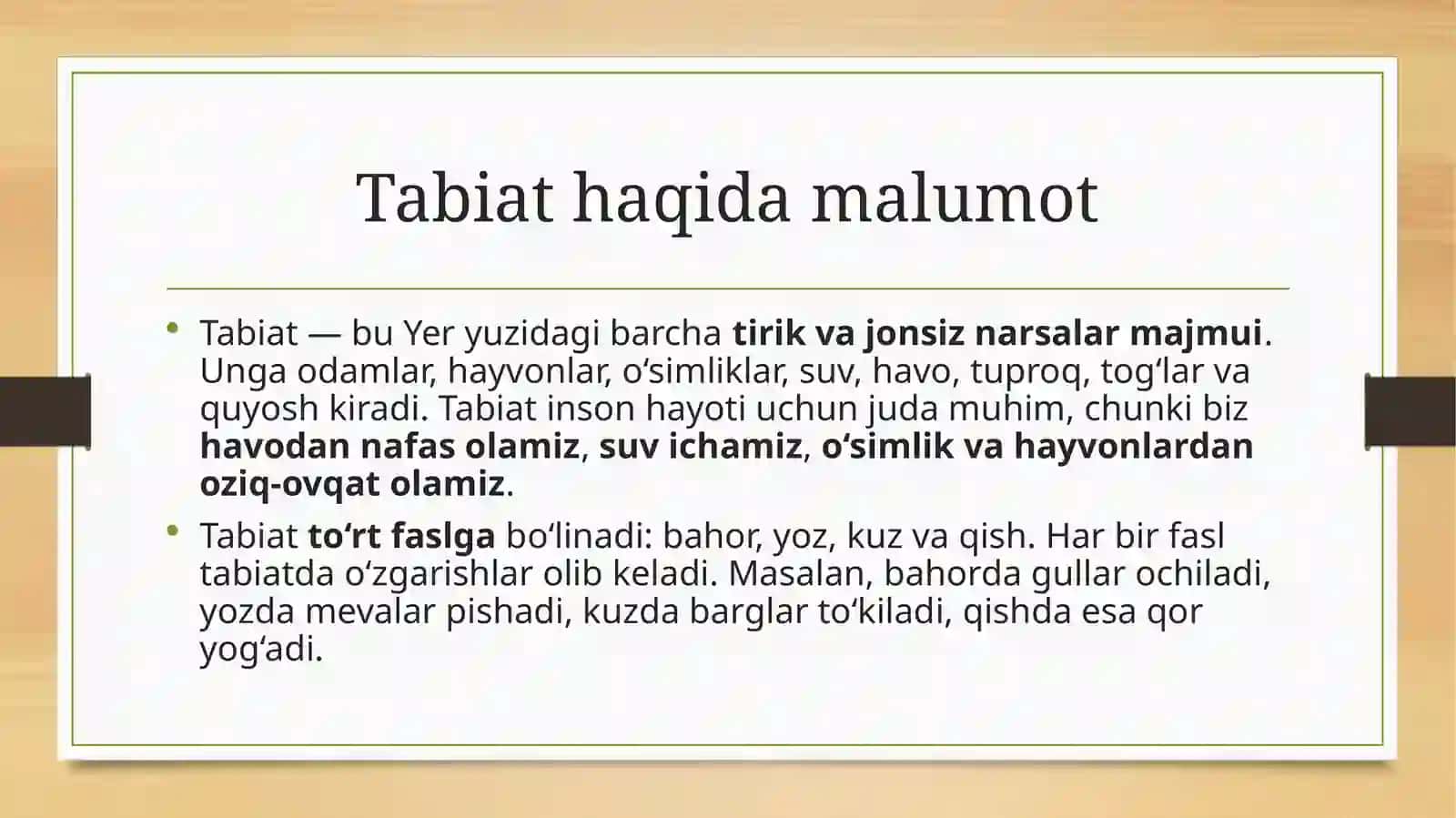 Tabiatni asraylik 2